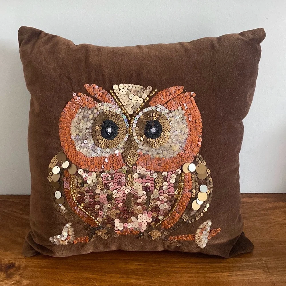 NEW. Pier 1 Pillow with Owl. 🦉 - Picture 3 of 16